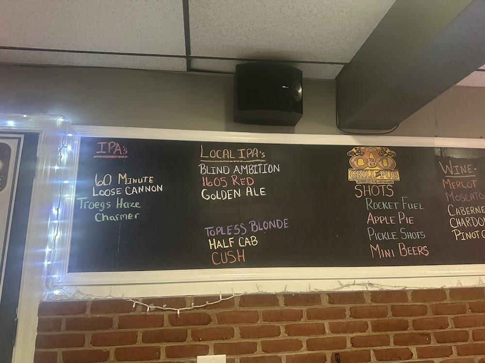 C&O grill and pub Menu image 1